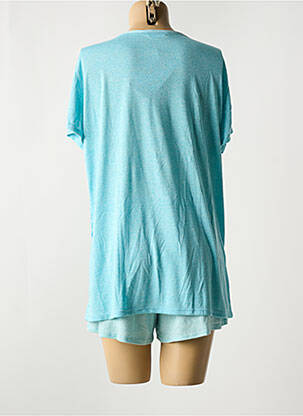 Pyjashort manches courtes bleu MASSANA femme