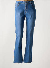 Jean coupe flare stretch taille normale bleu KY CREATION femme