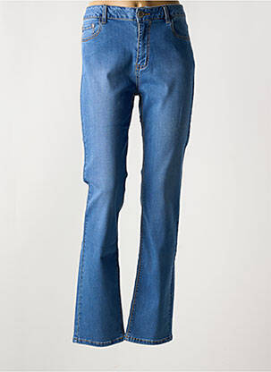 Jean coupe flare stretch taille normale bleu KY CREATION femme