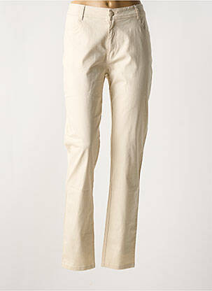 Pantalon droit stretch taille normale beige YOULINE femme