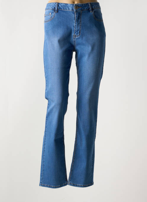 Jean coupe flare stretch taille normale bleu KY CREATION femme