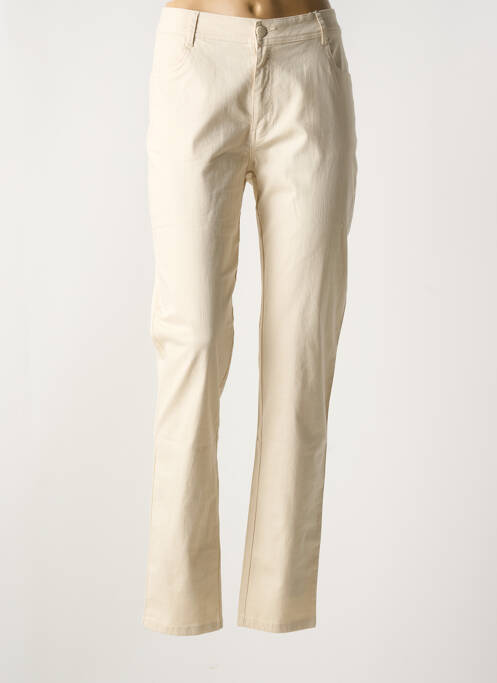 Pantalon droit beige YOULINE pour femme