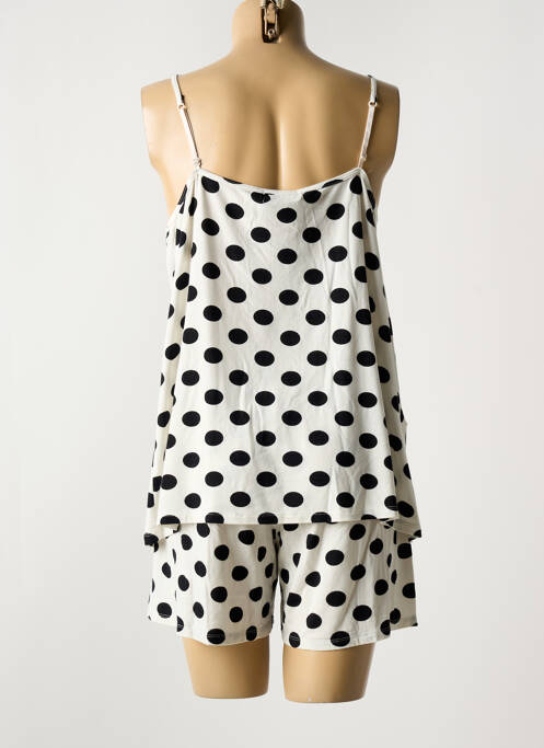 Pyjashort blanc MASSANA pour femme