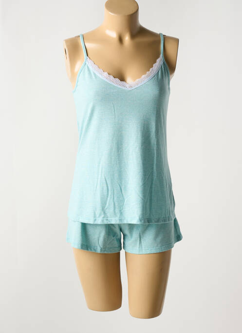 Pyjashort bleu MASSANA pour femme