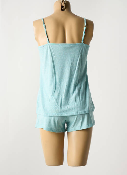 Pyjashort bleu MASSANA pour femme