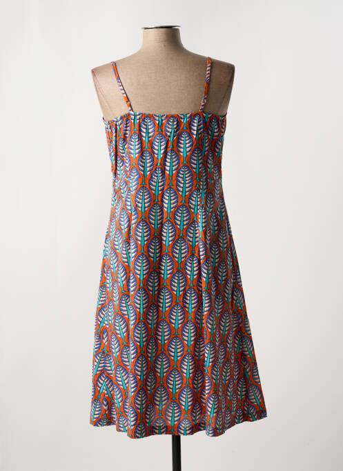 Robe mi-longue orange KALI YOG pour femme