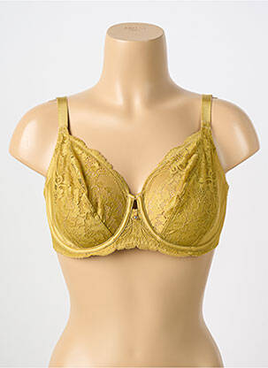 Soutien-gorge effet matière satinée haut soutien-gorge emboitant jaune WACOAL femme