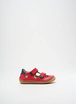Sandales/nu pieds matière lisse bout rond rouge FRODDO garcon