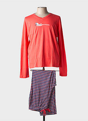 Pyjama col v rouge ARTHUR homme