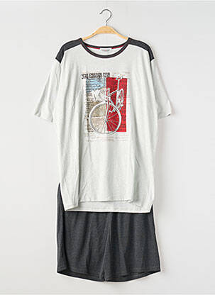 Pyjama bas short gris MASSANA homme