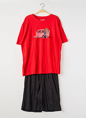 Pyjama bas short rouge MASSANA homme
