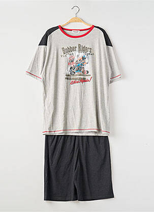 Pyjama bas short gris MASSANA homme