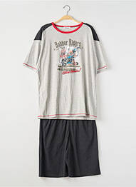 Pyjama bas short gris MASSANA homme