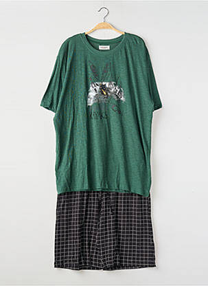 Pyjama bas short vert MASSANA homme