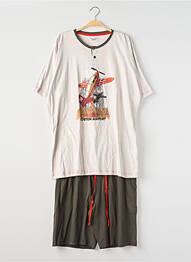 Pyjama bas short gris MASSANA homme