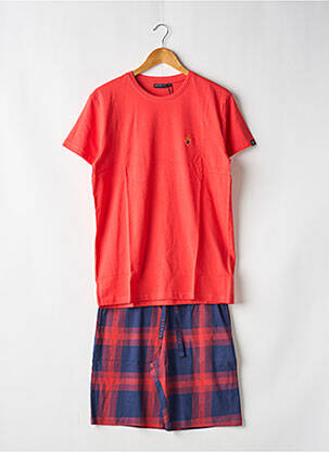 Pyjama bas short rouge ARTHUR homme
