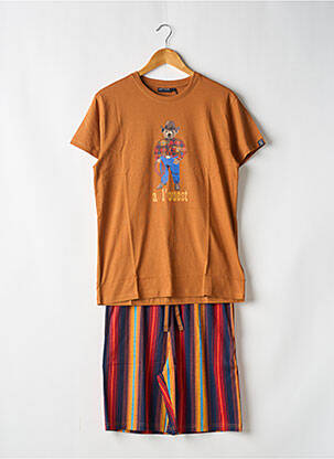 Pyjama bas short marron ARTHUR homme