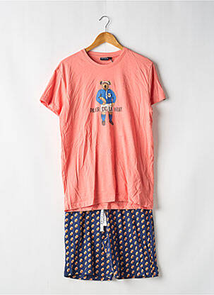 Pyjama col rond orange ARTHUR homme