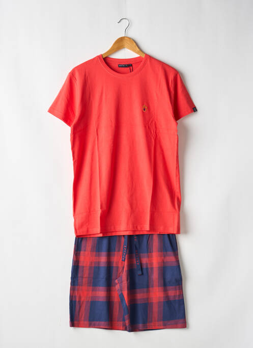 Pyjama col rond rouge ARTHUR homme