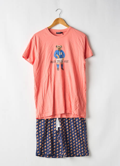 Pyjama col rond orange ARTHUR homme