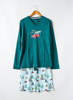 Pyjashort col v vert ARTHUR homme