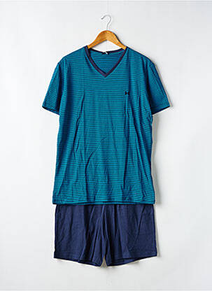 Pyjashort imprimé rayures bleu HOM homme