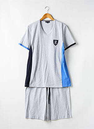 Pyjashort col v gris EDEN PARK homme