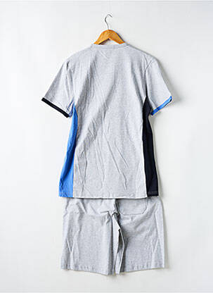 Pyjashort col v gris EDEN PARK homme