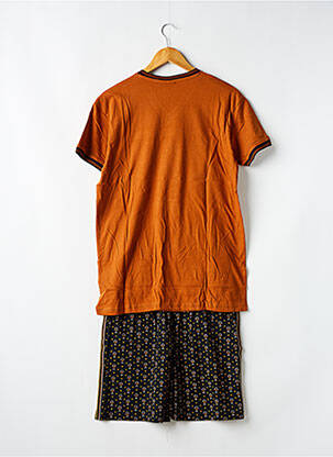 Pyjashort col v marron ARTHUR homme