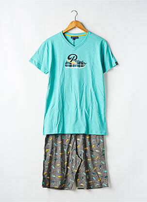 Pyjashort col v bleu ARTHUR homme