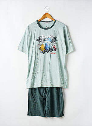 Pyjashort vert MASSANA pour homme