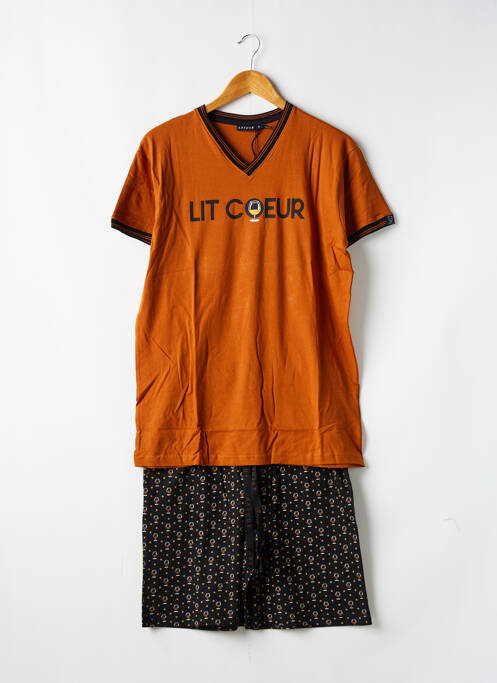 Pyjashort marron ARTHUR pour homme