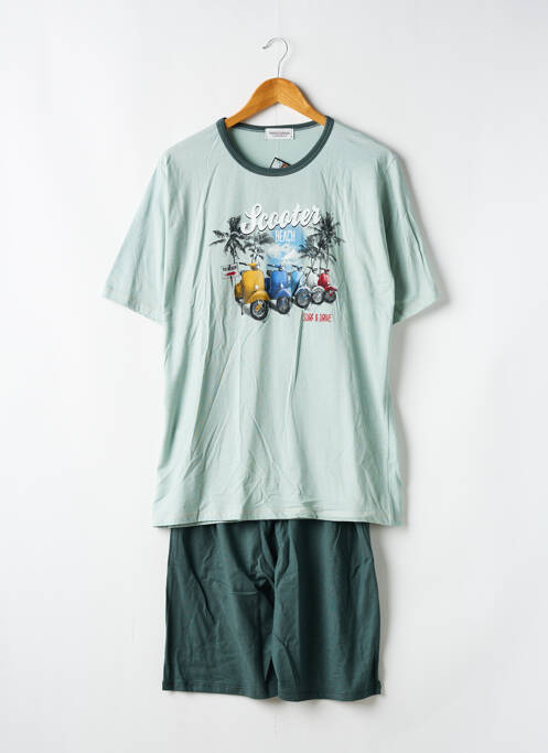 Pyjashort vert MASSANA pour homme