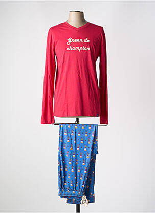 Pyjama col rond rouge ARTHUR homme