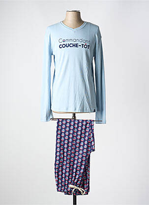 Pyjama col v bleu ARTHUR homme