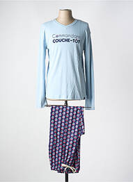 Pyjama sérigraphie bleu ARTHUR homme
