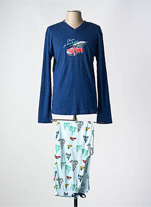 Pyjama col v bleu ARTHUR homme