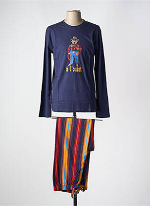 Pyjama col rond bleu ARTHUR homme