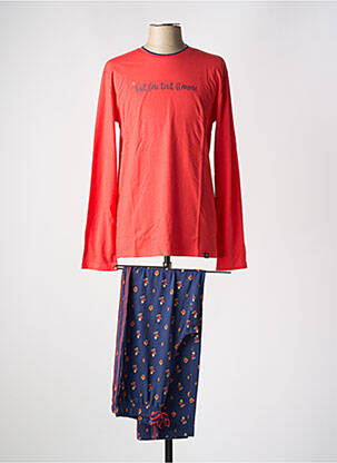 Pyjama col rond rouge ARTHUR homme