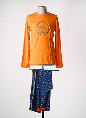 Pyjama col rond orange ARTHUR homme