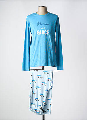 Pyjama col rond bleu ARTHUR homme