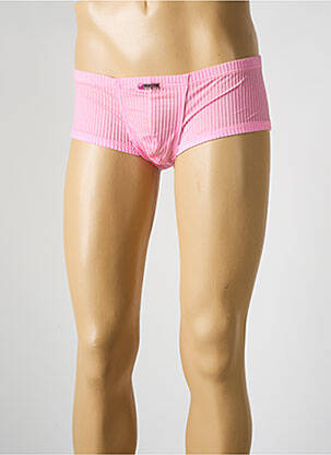 Boxer effet matière satinée rose MANSTORE homme