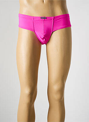 Boxer effet matière satinée rose MANSTORE homme
