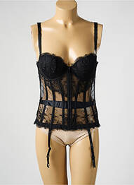 Guêpière/porte-jarretelle avec armature noir MILLESIA femme