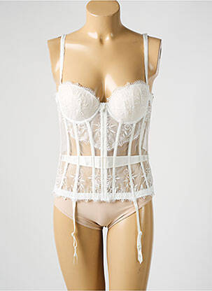 Guêpière/porte-jarretelle haut soutien-gorge moulé beige MILLESIA femme