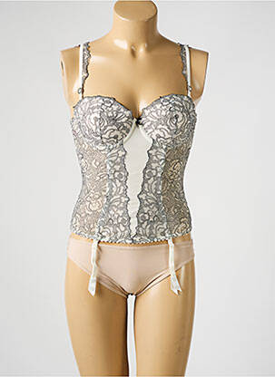 Guêpière/porte-jarretelle haut soutien-gorge moulé beige MARIE JO femme