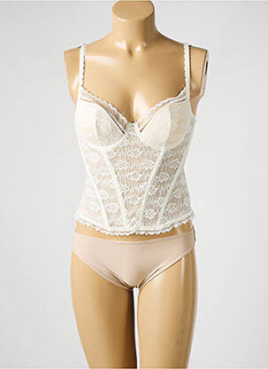Corset broderie beige NINA RICCI femme