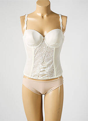 Guêpière/porte-jarretelle haut soutien-gorge moulé beige MARIE JO femme