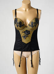 Guêpière/Porte-jarretelle noir AMBRA pour femme seconde vue