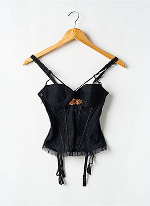 Guêpière/Porte-jarretelle noir MILLESIA pour femme